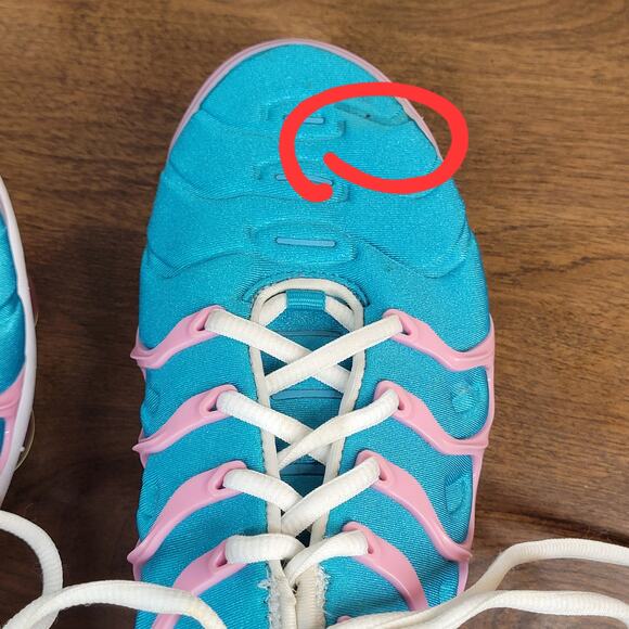 Nike Air VaporMax Plus Easter Women's Sneakers 7.5 Blue Pink Athletic CW7014-100 - Picture 11 of 14